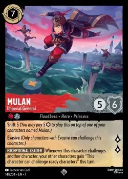 141  Mulan - Imperial General  Single Card