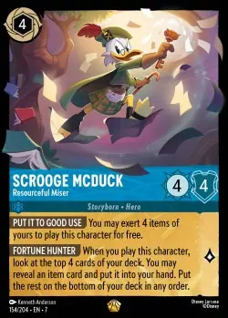 154  Scrooge McDuck - Resourceful Miser  Single Card