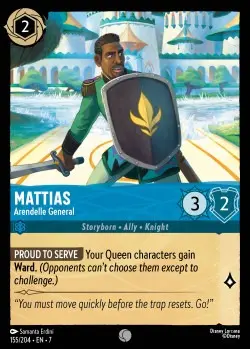 155  Mattias - Arendelle General  Single Card