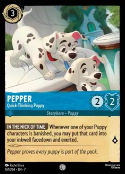 167  Pepper - Quick-Thinking Puppy  Single Card
