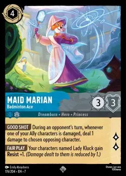 176  Maid Marian - Badminton Ace  Single Card