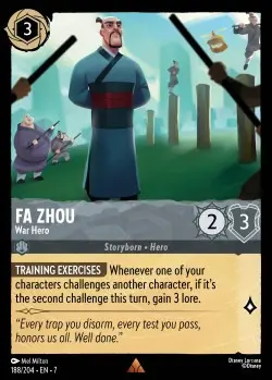 188  Fa Zhou - War Hero  Single Card
