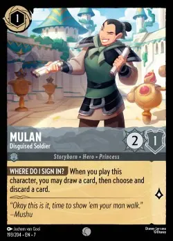 193  Mulan - Disguised Soldier  Single Card