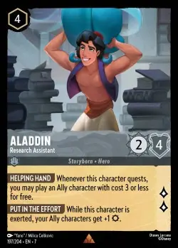 197  Aladdin - Research Assistant  Single Card