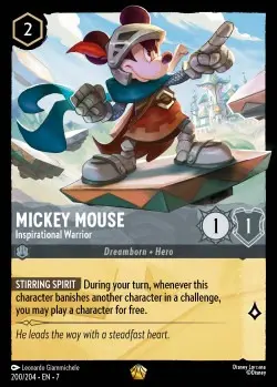 200  Mickey Mouse - Inspirational Warrior  Single Card