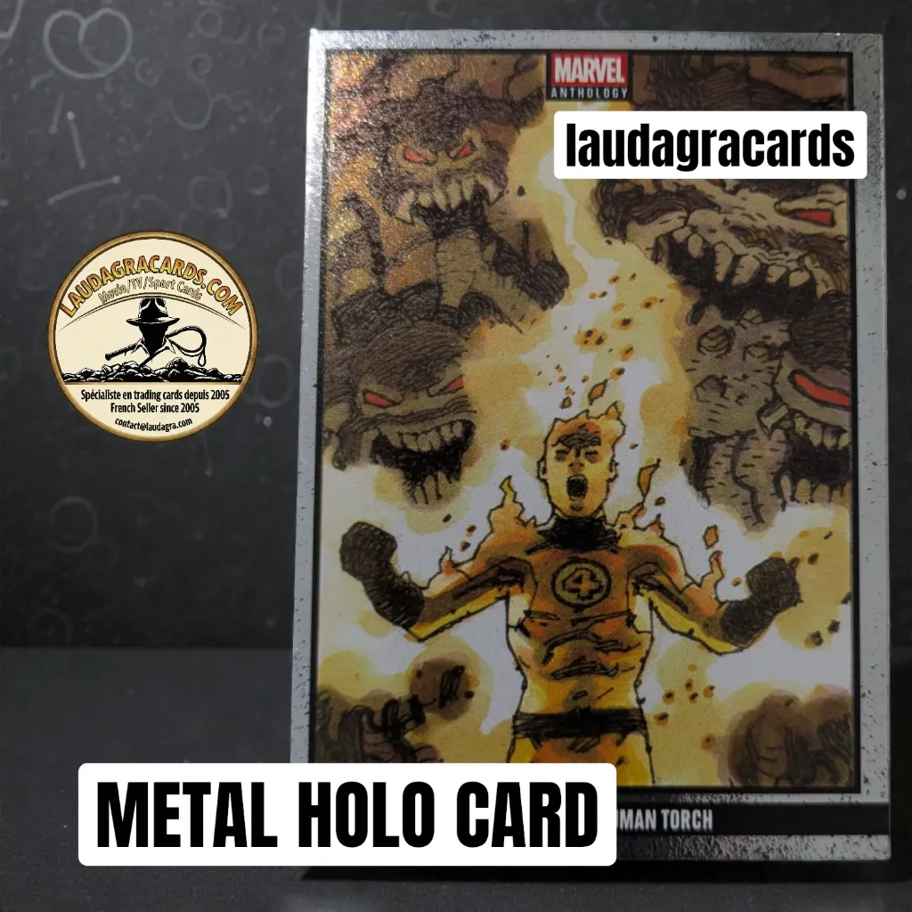 [ANTHMETAL 076] 076  The Death of The Human Torch  - Metal Holo card