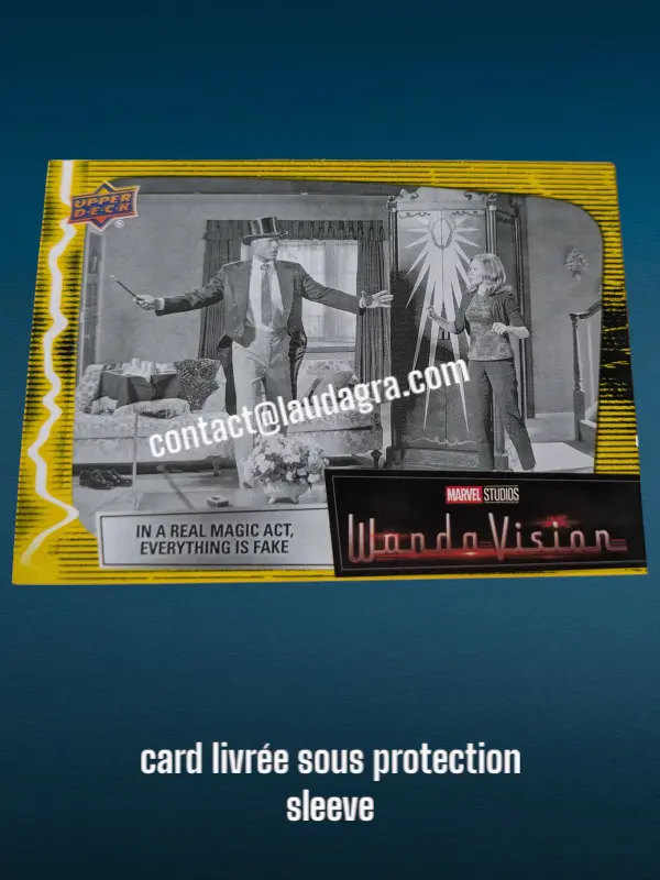 [WANDAVIS_Y12] Parallel Card Mind Stone Yellow In a Real Magic Act, Everything Is Fake Wandavision Card N° 12