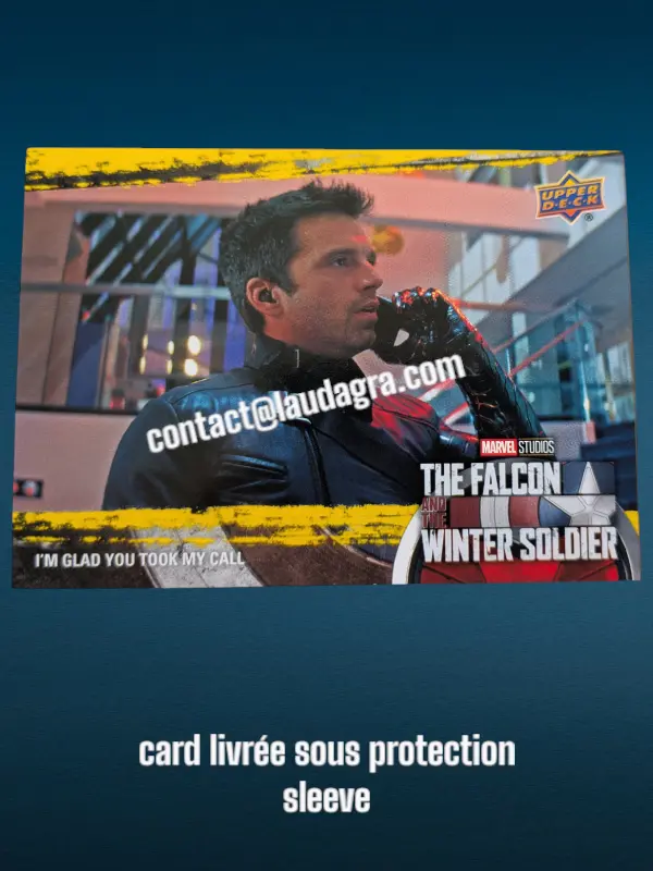 [FALCON_Y76] I'm Glad You Took My Call The Falcon and The Winter Soldier Yellow Parallel Card N° 76