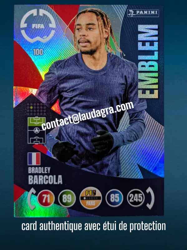[PANCLUBWC_100] 100- Bradley Barcola - Emblem  Paris Saint-Germain