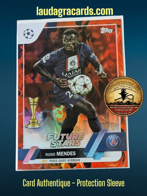 [toppsUEFA23 INF N° 26] Nuno Mendes  Paris Saint-Germain  Carte N° 26