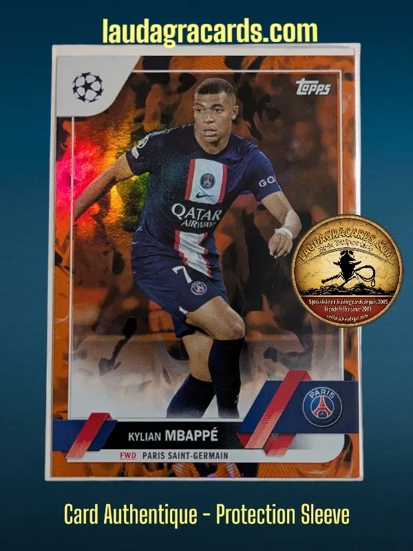 [toppsUEFA23 INF N° 100] Kylian Mbappé  Paris Saint-Germain  Carte N° 100