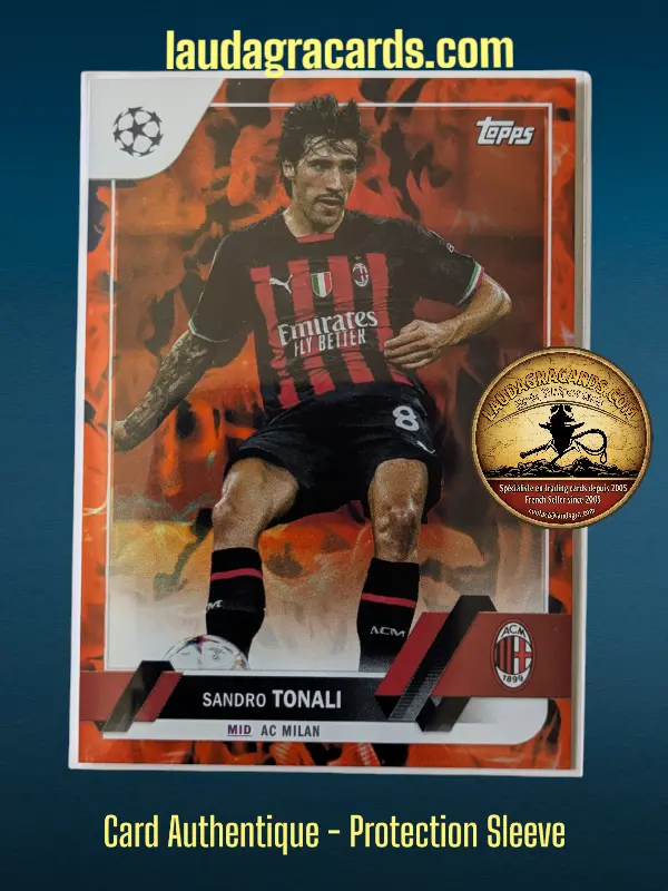 [toppsUEFA23 INF N° 128] Sandro Tonali  AC Milan  Carte N° 128