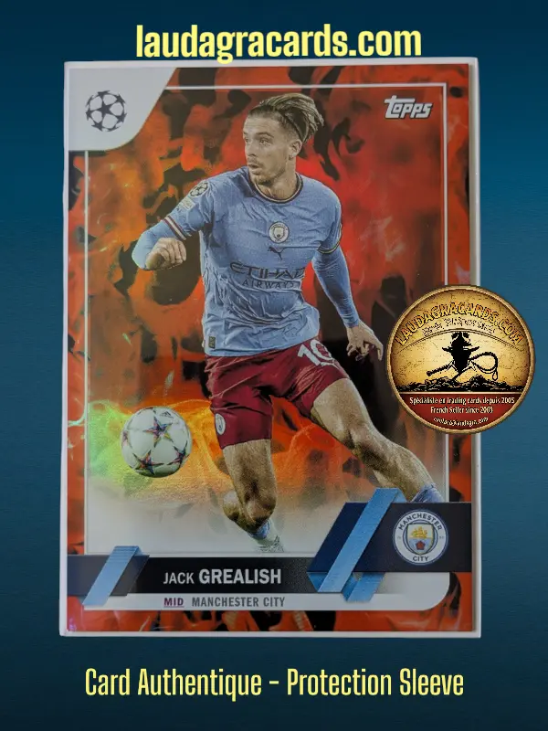 [toppsUEFA23 INF N° 142] Jack Grealish  Manchester City  Carte N° 142