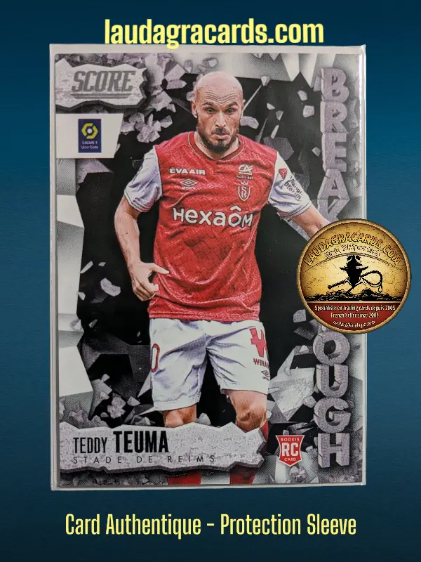 [BREAKTHROUGH24 N° 21] 21. Teddy Teuma (Stade de Reims) Rookie Card    Breakthrough Ligue 1 2023/2024   Carte N° 21