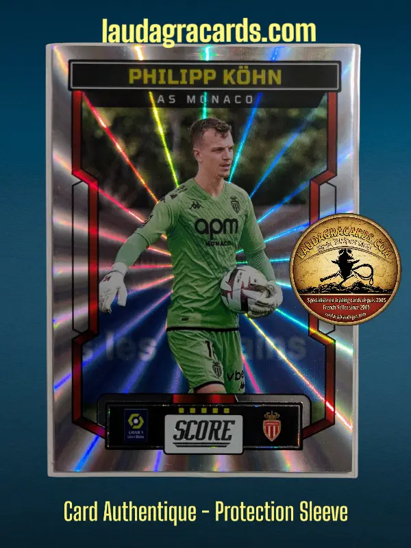 [PANLASER24 N° 2] 2. Philipp Köhn (AS Monaco)    Ligue 1 2023/2024   Carte Laser N° 2