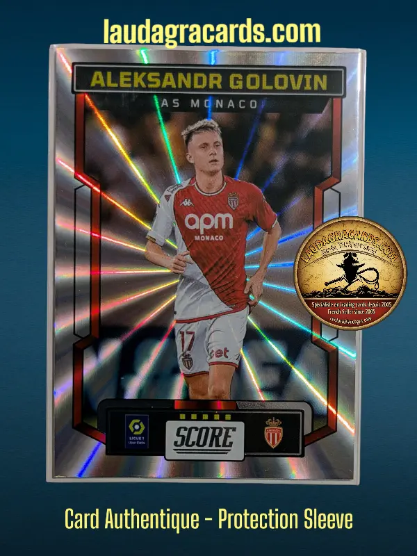 [PANLASER24 N° 4] 4. Aleksandr Golovin (AS Monaco)    Ligue 1 2023/2024   Carte Laser N° 4