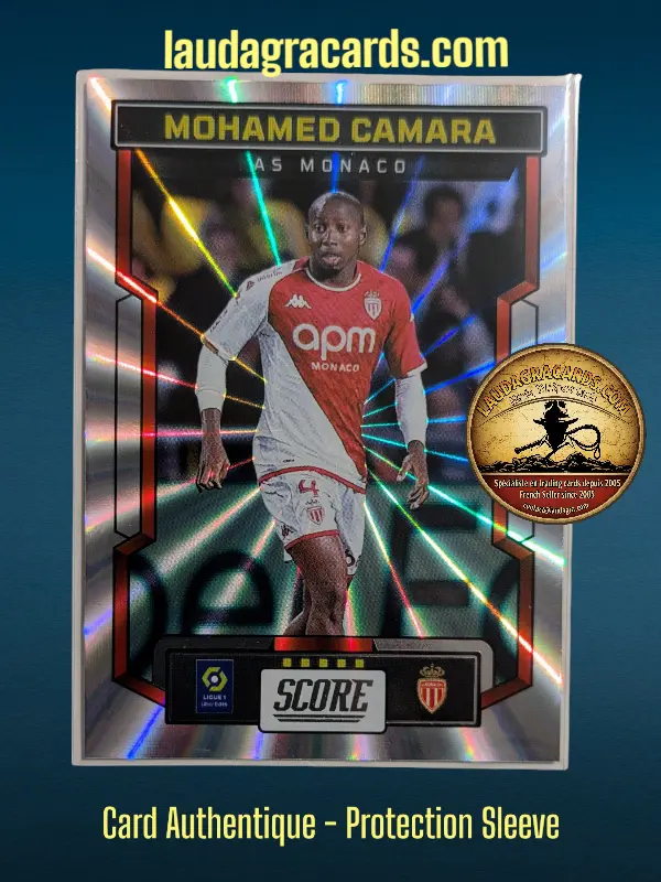 [PANLASER24 N° 6] 6. Mohamed Camara (AS Monaco)    Ligue 1 2023/2024   Carte Laser N° 6