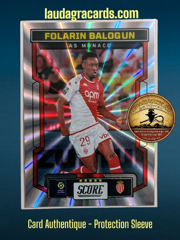 [PANLASER24 N° 13] 13. Folarin Balogun (AS Monaco)    Ligue 1 2023/2024   Carte Laser N° 13