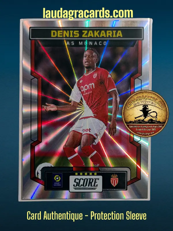 [PANLASER24 N° 15] 15. Denis Zakaria (AS Monaco)    Ligue 1 2023/2024   Carte Laser N° 15