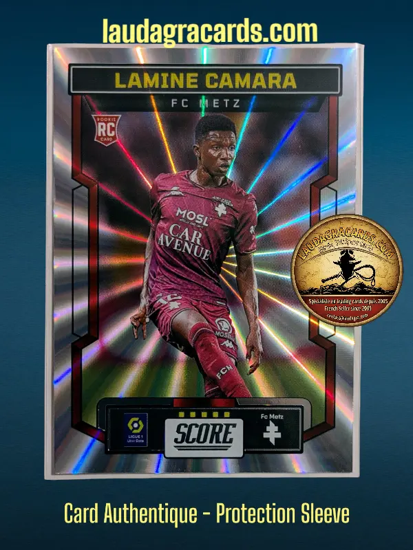 [PANLASER24 N° 34] 34. Lamine Camara (FC Metz) Rookie Card    Ligue 1 2023/2024   Carte Laser N° 34