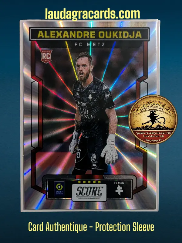 [PANLASER24 N° 39] 39. Alexandre Oukidja (FC Metz) Rookie Card    Ligue 1 2023/2024   Carte Laser N° 39