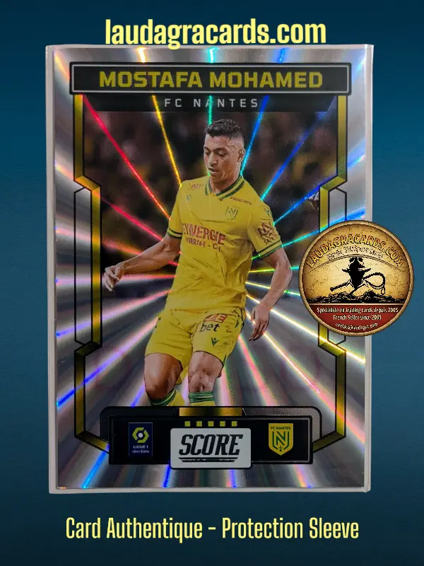 [PANLASER24 N° 41] 41. Mostafa Mohamed (FC Nantes)    Ligue 1 2023/2024   Carte Laser N° 41