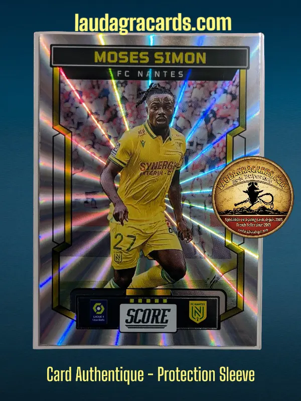 [PANLASER24 N° 42] 42. Moses Simon (FC Nantes)    Ligue 1 2023/2024   Carte Laser N° 42
