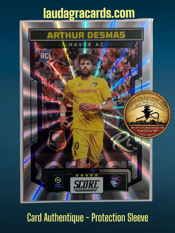 [PANLASER24 N° 50] 50. Arthur Desmas (Havre AC) Rookie Card    Ligue 1 2023/2024   Carte Laser N° 50