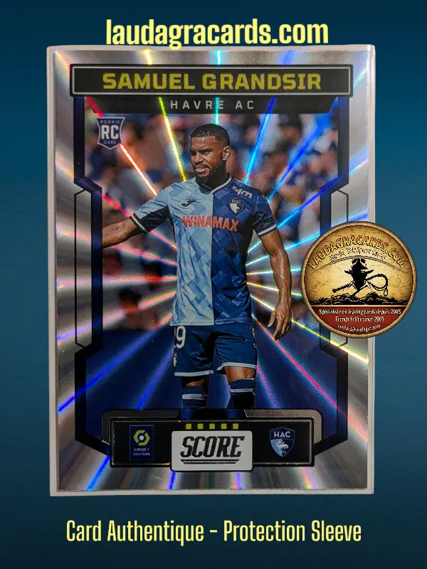 [PANLASER24 N° 53] 53. Samuel Grandsir (Havre AC) Rookie Card    Ligue 1 2023/2024   Carte Laser N° 53