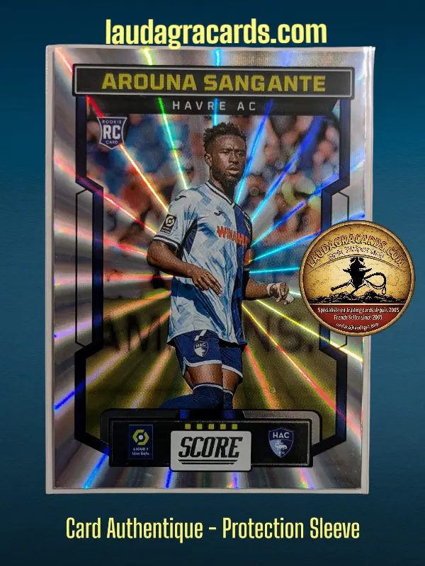 [PANLASER24 N° 54] 54. Arouna Sangante (Havre AC) Rookie Card    Ligue 1 2023/2024   Carte Laser N° 54