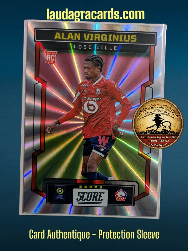 [PANLASER24 N° 58] 58. Alan Virginius (LOSC Lille) Rookie Card    Ligue 1 2023/2024   Carte Laser N° 58