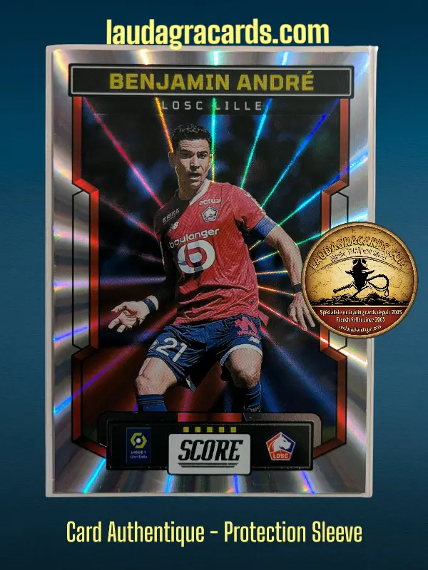 [PANLASER24 N° 62] 62. Benjamin André (LOSC Lille)    Ligue 1 2023/2024   Carte Laser N° 62