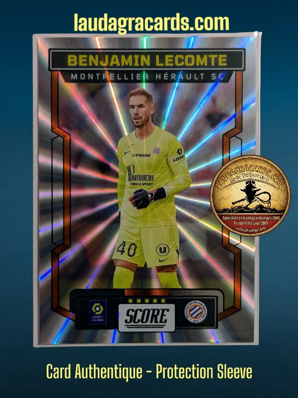 [PANLASER24 N° 70] 70. Benjamin Lecomte (Montpellier Hérault SC)    Ligue 1 2023/2024   Carte Laser N° 70