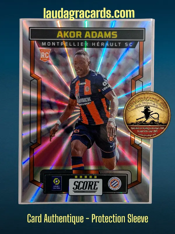 [PANLASER24 N° 71] 71. Akor Adams (Montpellier Hérault SC) Rookie Card    Ligue 1 2023/2024   Carte Laser N° 71
