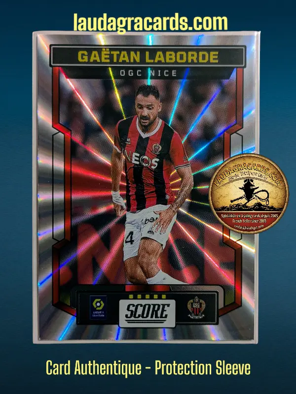 [PANLASER24 N° 83] 83. Gaëtan Laborde (OGC Nice)    Ligue 1 2023/2024   Carte Laser N° 83