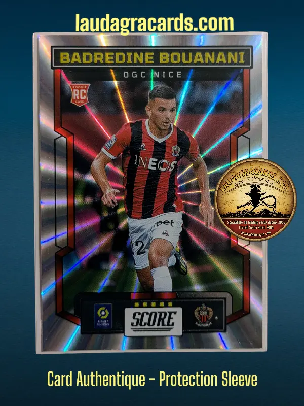 [PANLASER24 N° 84] 84. Badredine Bouanani (OGC Nice) Rookie Card    Ligue 1 2023/2024   Carte Laser N° 84