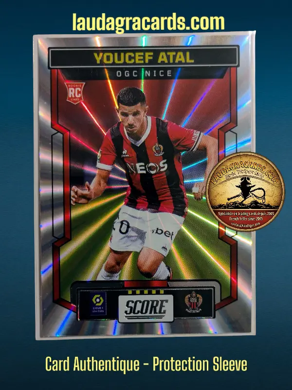 [PANLASER24 N° 88] 88. Youcef Atal (OGC Nice) Rookie Card    Ligue 1 2023/2024   Carte Laser N° 88