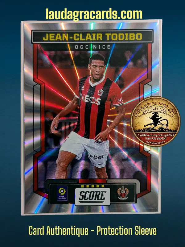 [PANLASER24 N° 89] 89. Jean-Clair Todibo (OGC Nice)    Ligue 1 2023/2024   Carte Laser N° 89