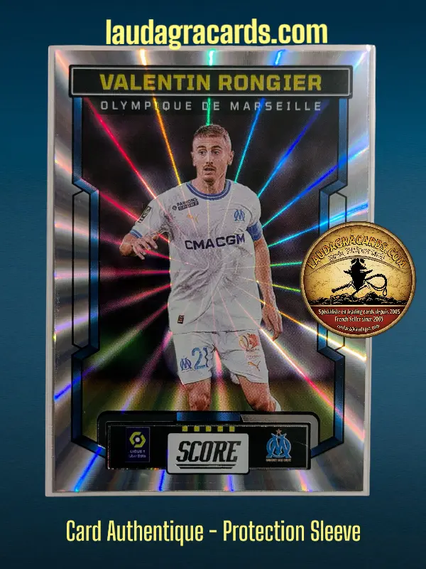 [PANLASER24 N° 100] 100. Valentin Rongier (Olympique de Marseille)    Ligue 1 2023/2024   Carte Laser N° 100