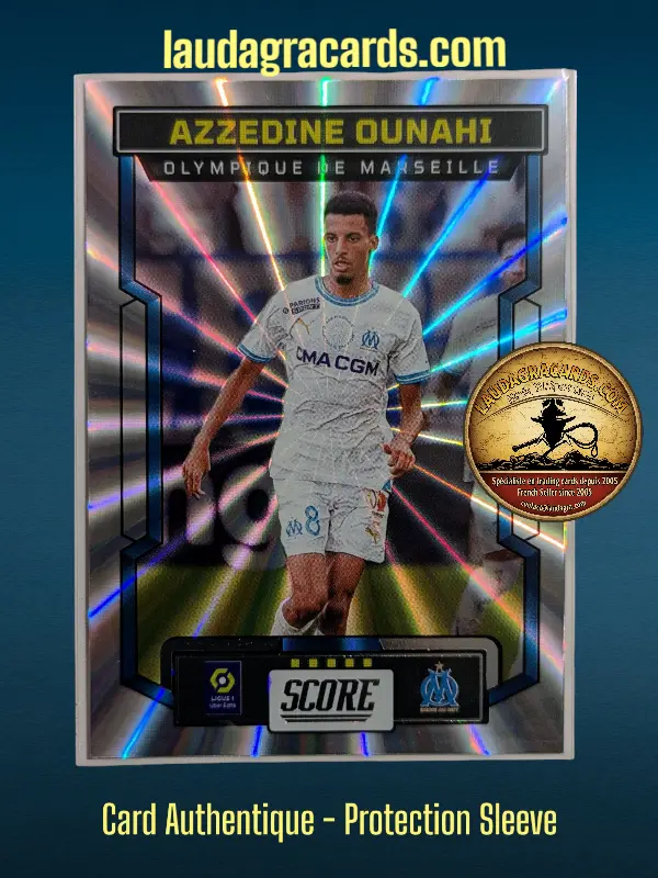 [PANLASER24 N° 101] 101. Azzedine Ounahi (Olympique de Marseille)    Ligue 1 2023/2024   Carte Laser N° 101