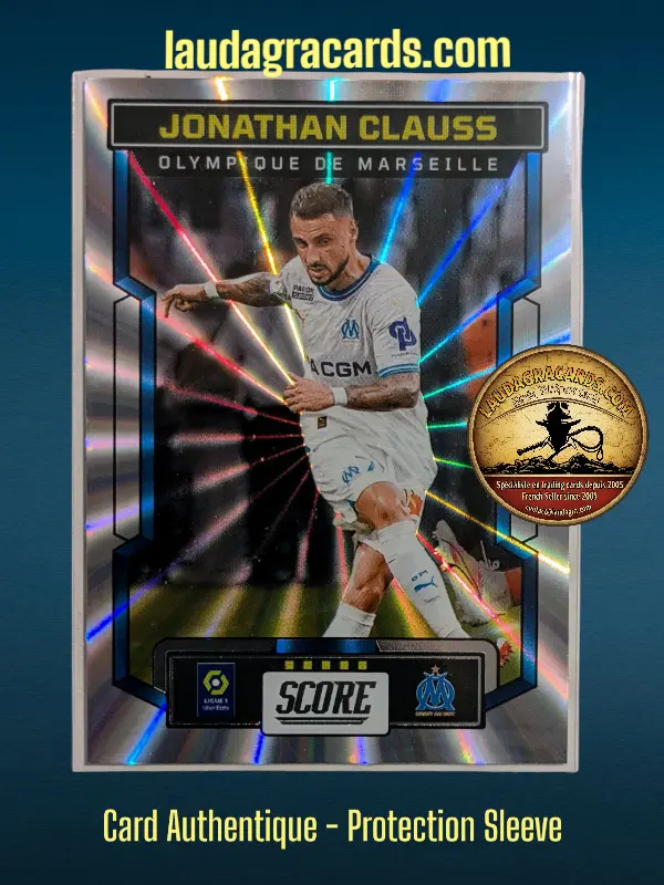 [PANLASER24 N° 102] 102. Jonathan Clauss (Olympique de Marseille)    Ligue 1 2023/2024   Carte Laser N° 102