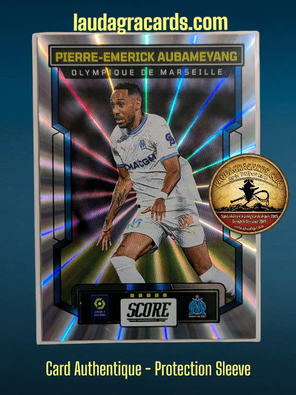 [PANLASER24 N° 103] 103. Pierre-Emerick Aubameyang (Olympique de Marseille)    Ligue 1 2023/2024   Carte Laser N° 103