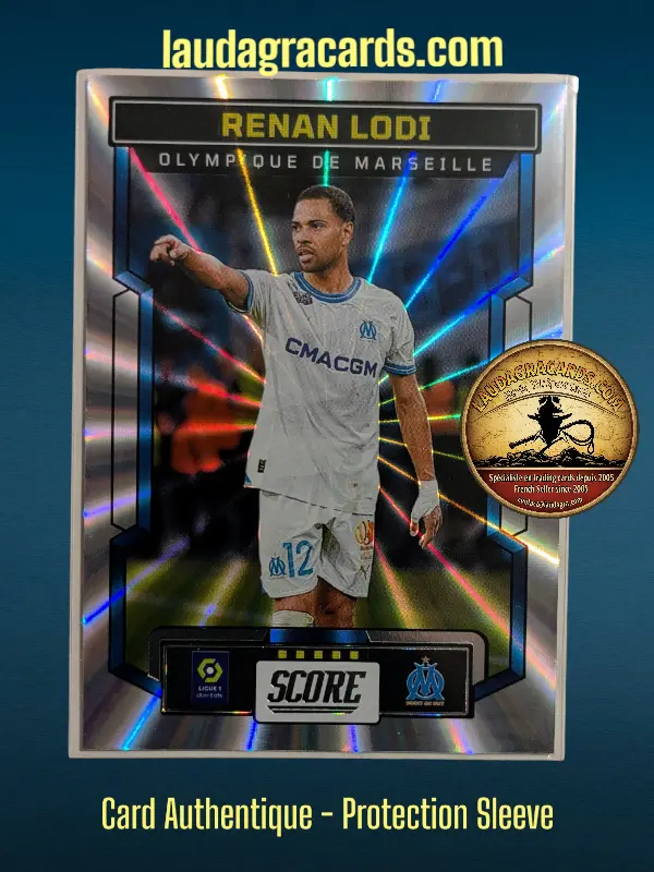 [PANLASER24 N° 105] 105. Renan Lodi (Olympique de Marseille)    Ligue 1 2023/2024   Carte Laser N° 105