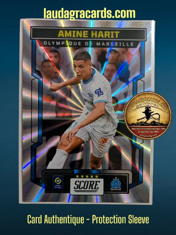 [PANLASER24 N° 108] 108. Amine Harit (Olympique de Marseille)    Ligue 1 2023/2024   Carte Laser N° 108