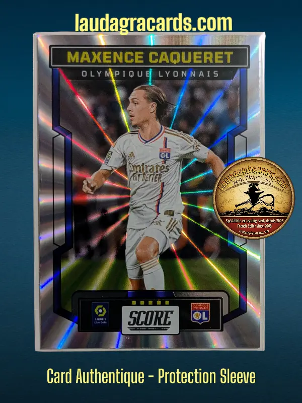 [PANLASER24 N° 112] 112. Maxence Caqueret (Olympique Lyonnais)    Ligue 1 2023/2024   Carte Laser N° 112