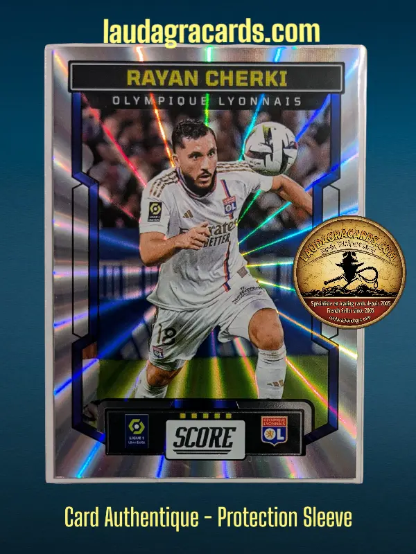 113. Rayan Cherki (Olympique Lyonnais)    Ligue 1 2023/2024   Carte Laser N° 113