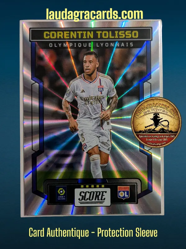 [PANLASER24 N° 114] 114. Corentin Tolisso (Olympique Lyonnais)    Ligue 1 2023/2024   Carte Laser N° 114