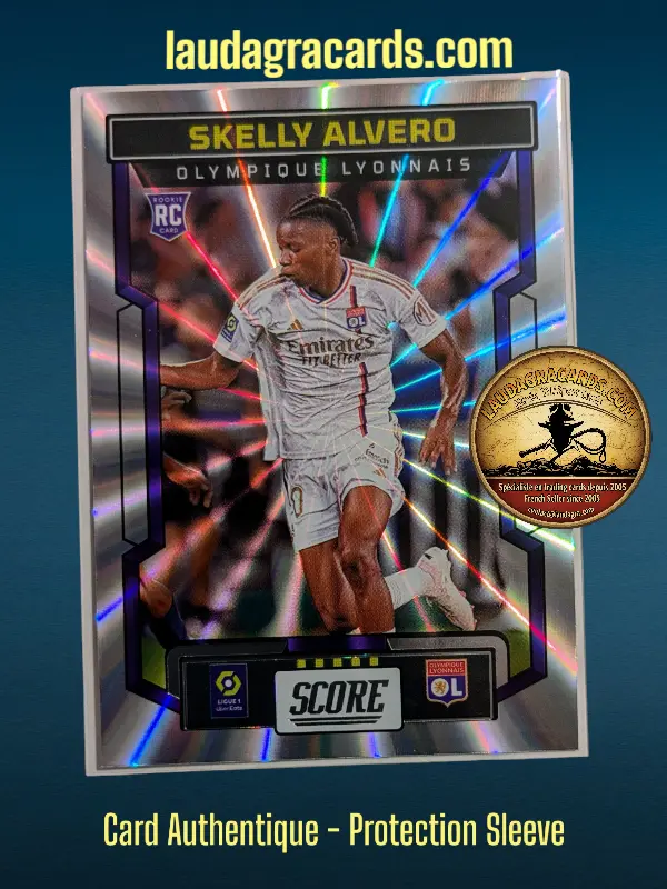 [PANLASER24 N° 121] 121. Skelly Alvero (Olympique Lyonnais) Rookie Card    Ligue 1 2023/2024   Carte Laser N° 121