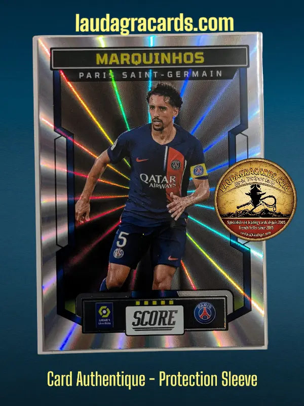 [PANLASER24 N° 135] 135. Marquinhos (Paris Saint-Germain)    Ligue 1 2023/2024   Carte Laser N° 135