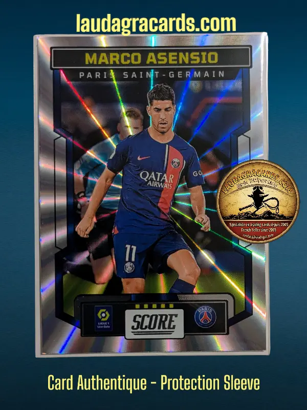 [PANLASER24 N° 136] 136. Marco Asensio (Paris Saint-Germain)    Ligue 1 2023/2024   Carte Laser N° 136